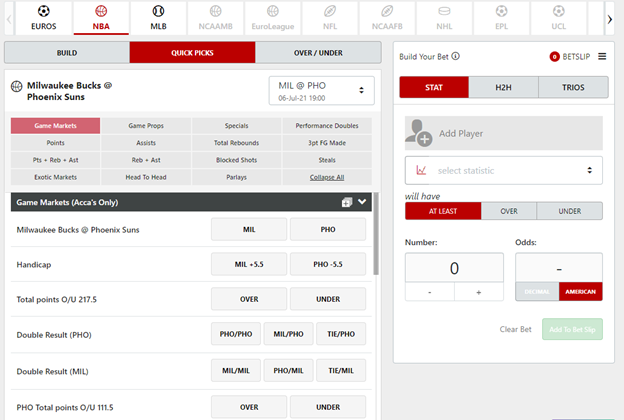 Prop Builder Sports Betting Software