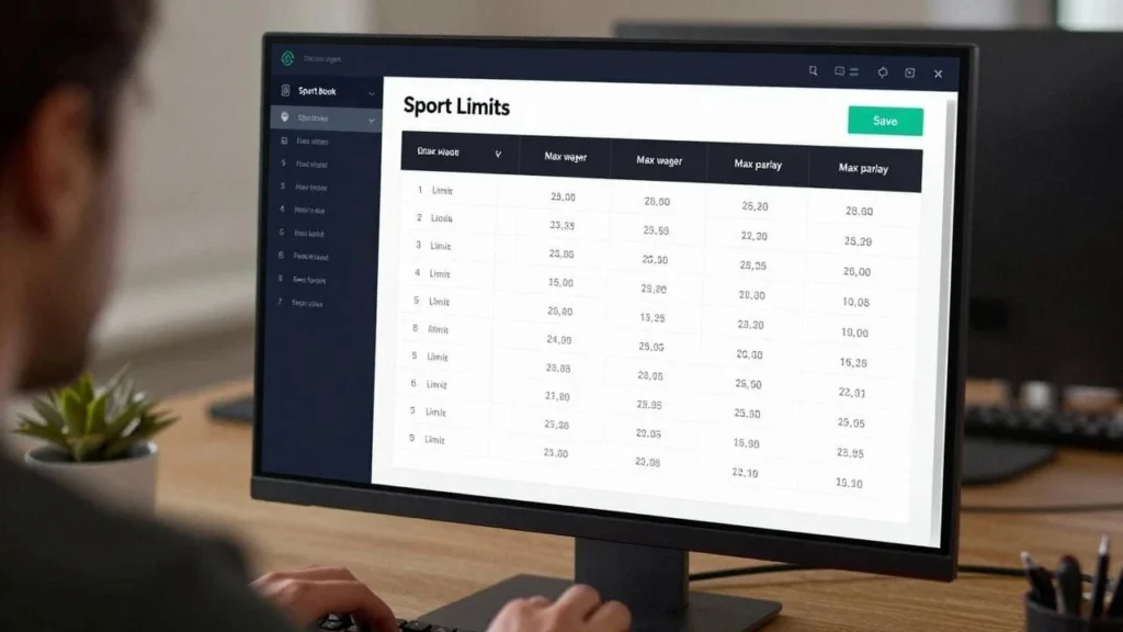 pay per head software dashboard settings and betting limits